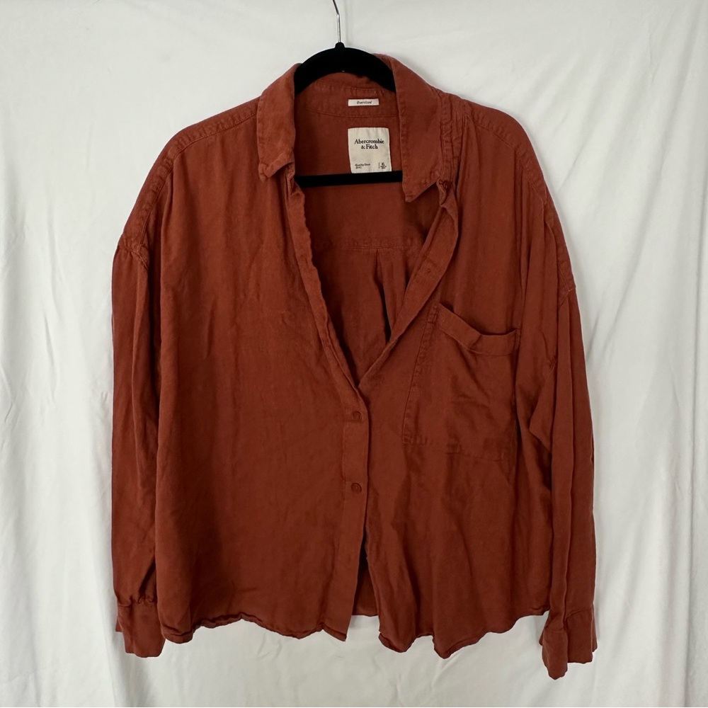Abercrombie Oversized Linen Button Down Size XL - EUC